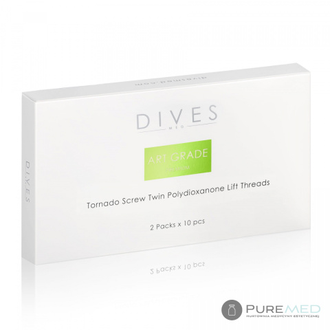 DIVES MED Art. Grade Premium NICI PDO TORNADO SCREW TWIN nici do przebudowy i rewitalizacji zwiotczeń oznak starzenia podbródek