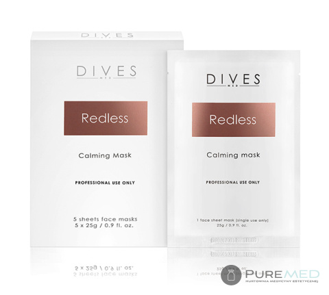 dives redless маска для чувствительной и куперозной кожи, регенерирует, восстанавливает эпидермис,подсушивает,эритема, розацеа