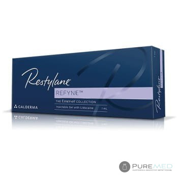 Restylane Refyne гиалуроновая кислота с анестезией, с лидокаином, заполнение слезной долины, моделирование щек, морщины