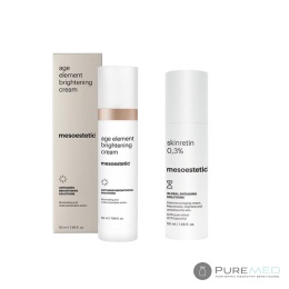 Мезоэстетическое освещение и цветовое выравнивание | Age Element Brightening Cream + Skinretin 0,3%