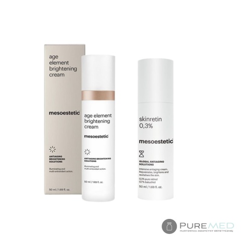 Мезоэстетическое освещение и цветовое выравнивание | Age Element Brightening Cream + Skinretin 0,3%